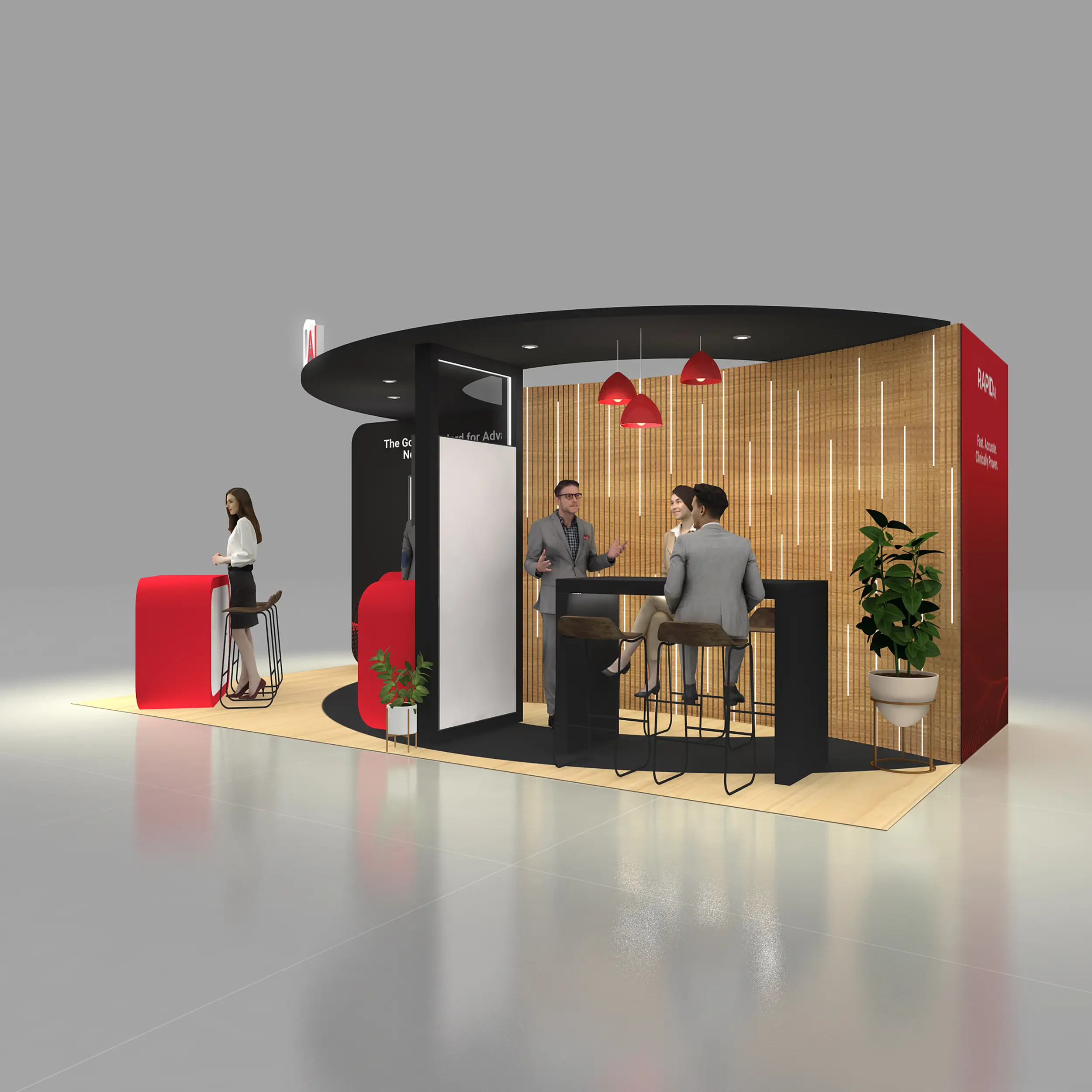 Back Side Perspective View 2 - RLU1020 19: Outdo your competitors with exceptional 10x20 booth rentals