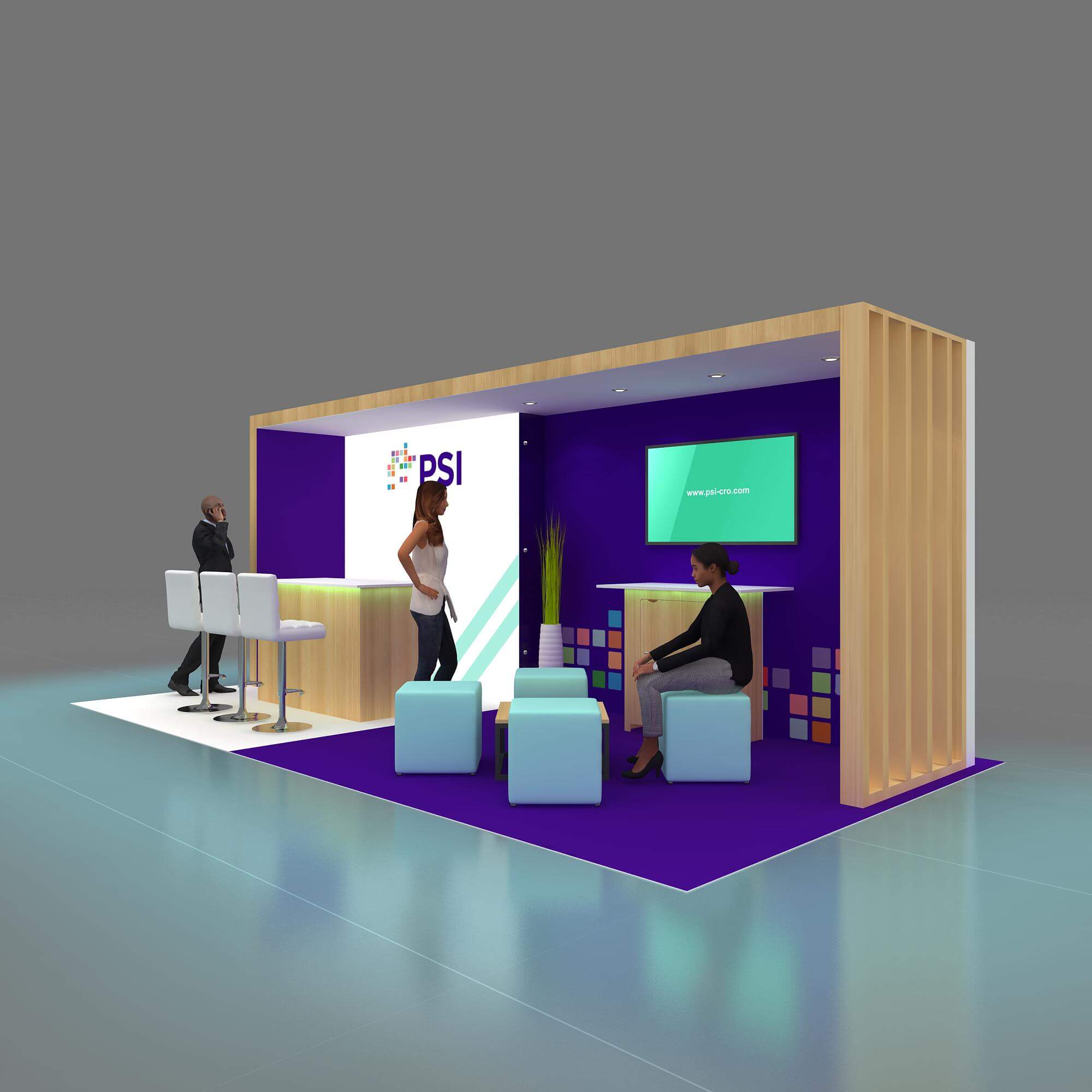 Right Side Perspective View - YRLU1020 67: Outdo your competitors with exceptional10x20 booth rentals