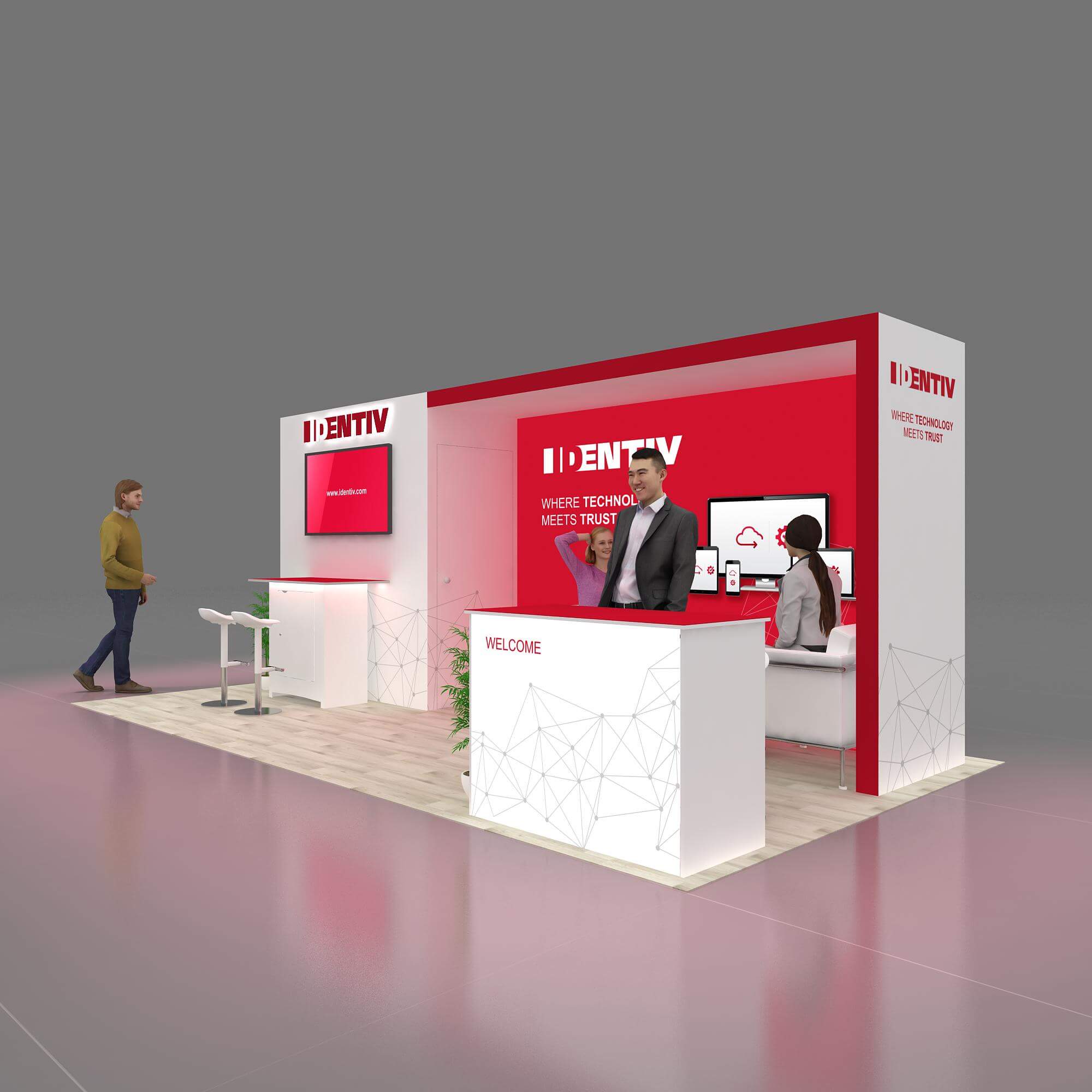 Left Side Perspective View - YRLU1020 22: Outshine fellow exhibitors with top-of-the-line 10x20 booth rentals for shows