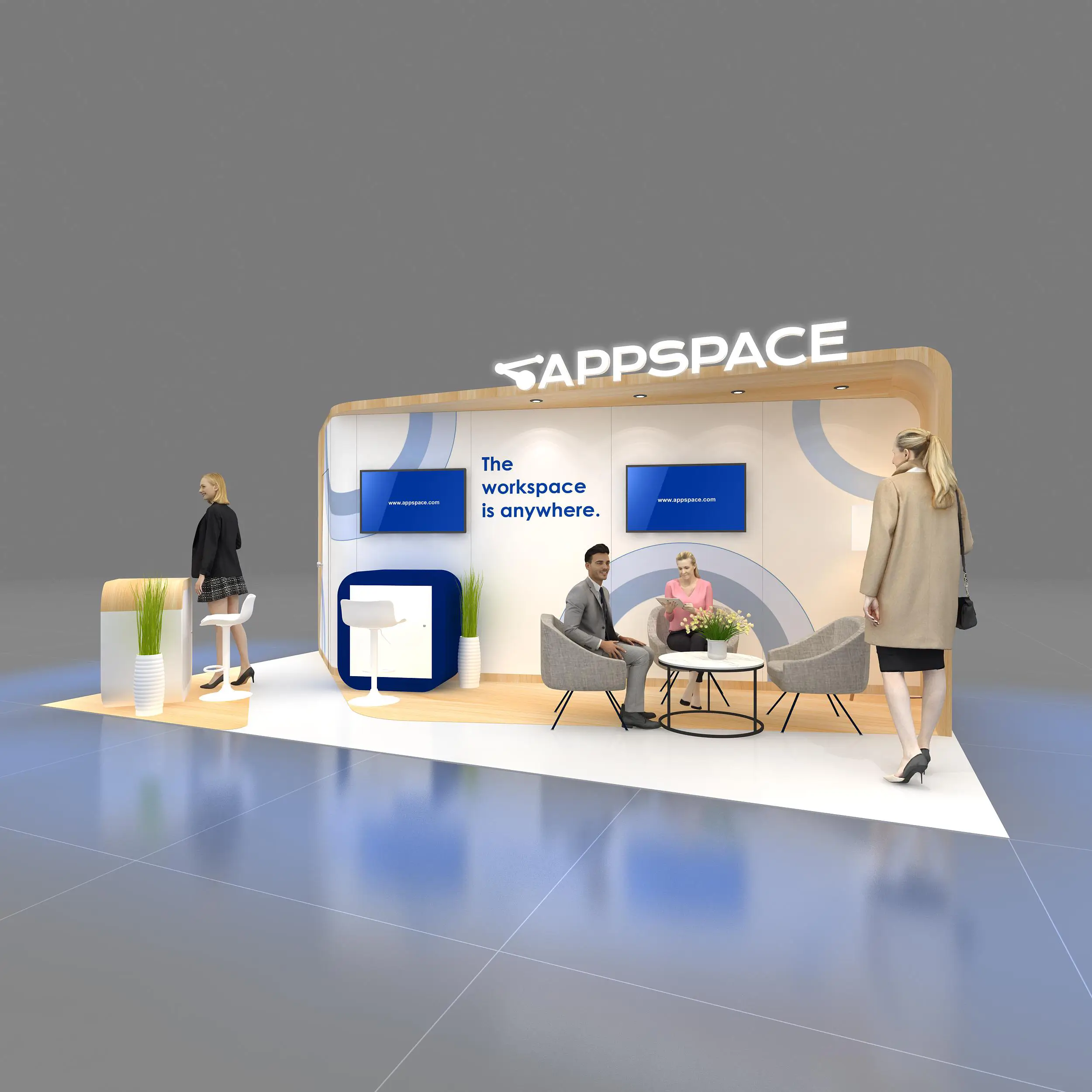 Right Side Perspective View - RH1020 02: Beat your competition with attention-grabbing 10x20 booth rentals for shows