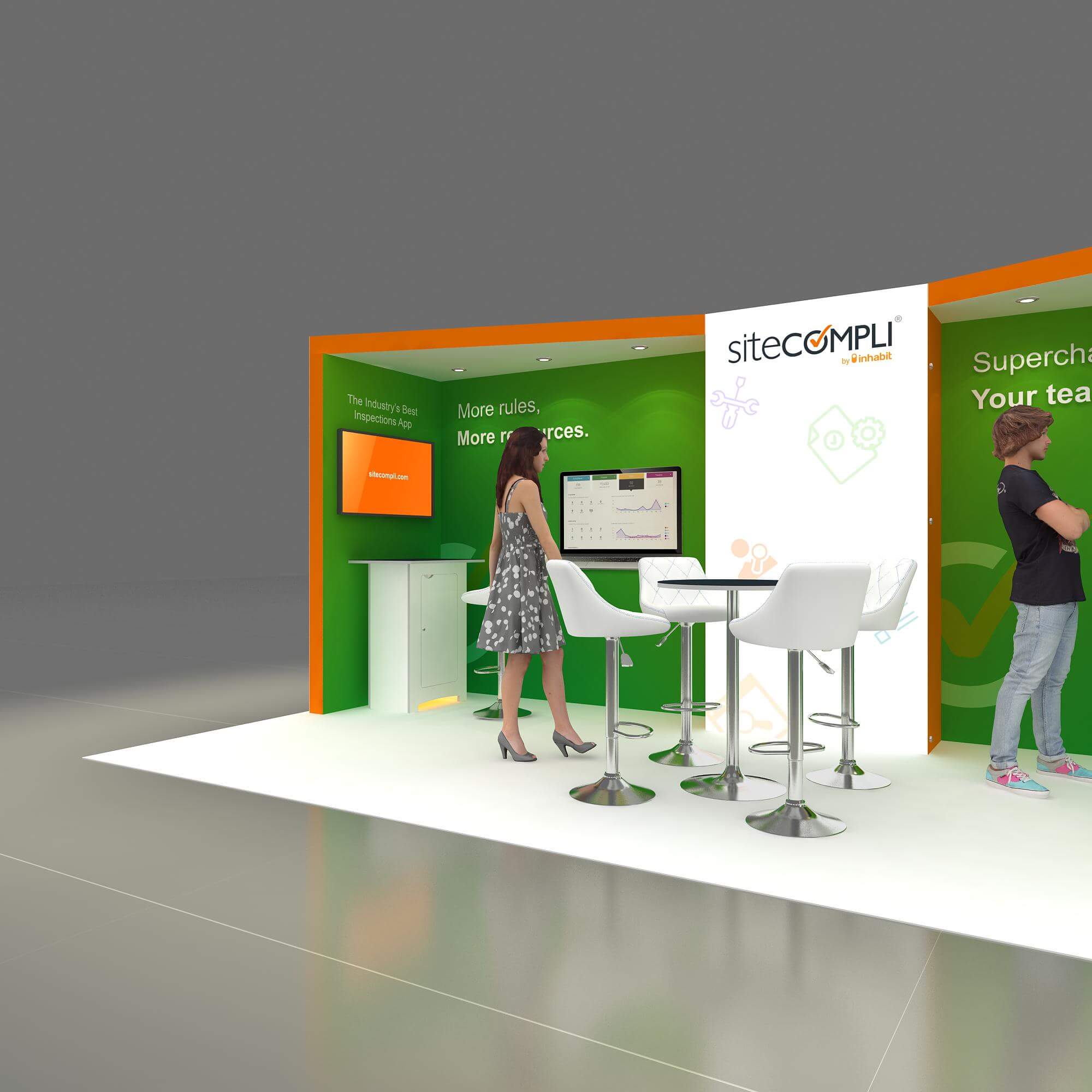 Left Side Perspective View - RLU1020 25: Trust Exponents to deliver best-in-class 10x20 booth rentals for shows