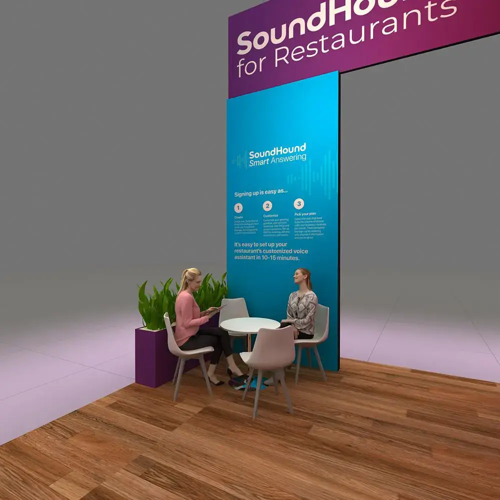 Sound Hound 20x20 Trade Show Booth Design Close View