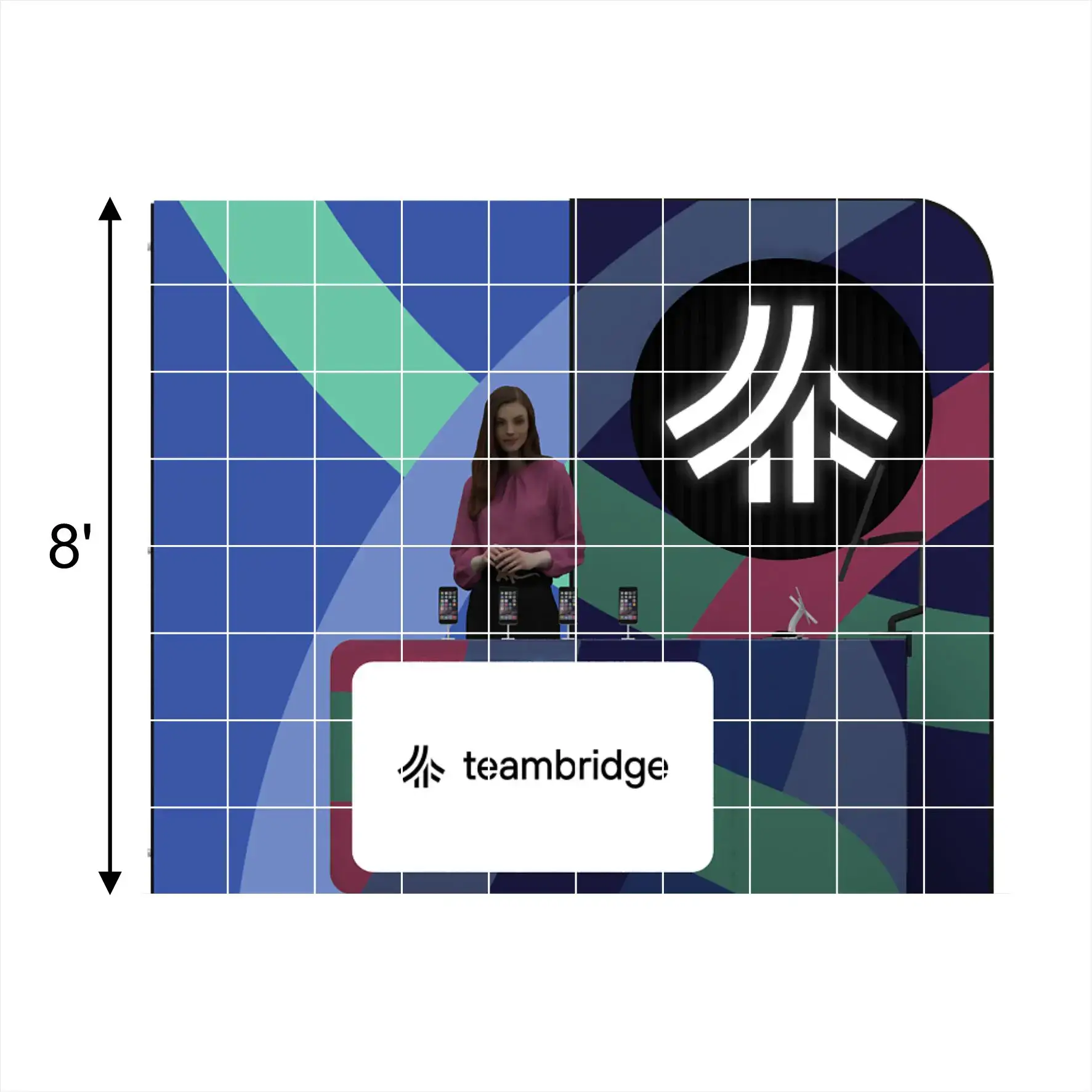 Elevation - RLU1010 40: Stylish 10x10 Booth Designs for Visual Brand Presence