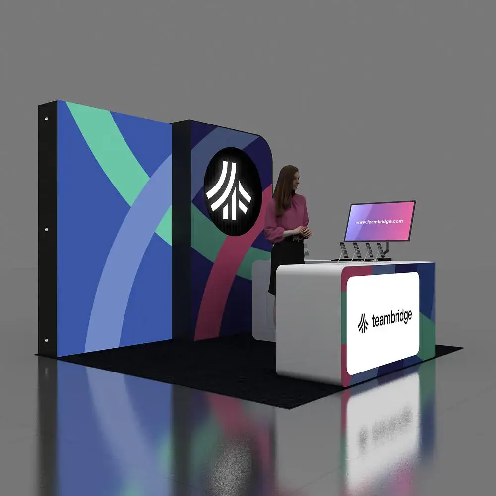 Right Side Perspective View - RLU1010 40: Marvellous 10x10 trade show booth rentals