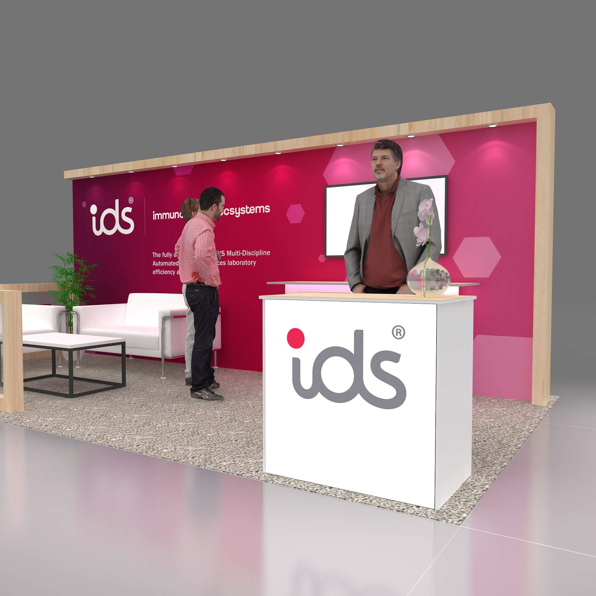 Left Side Perspective View - YRH1020 08: Innovative 10x20 booth rentals to wow your audience for shows