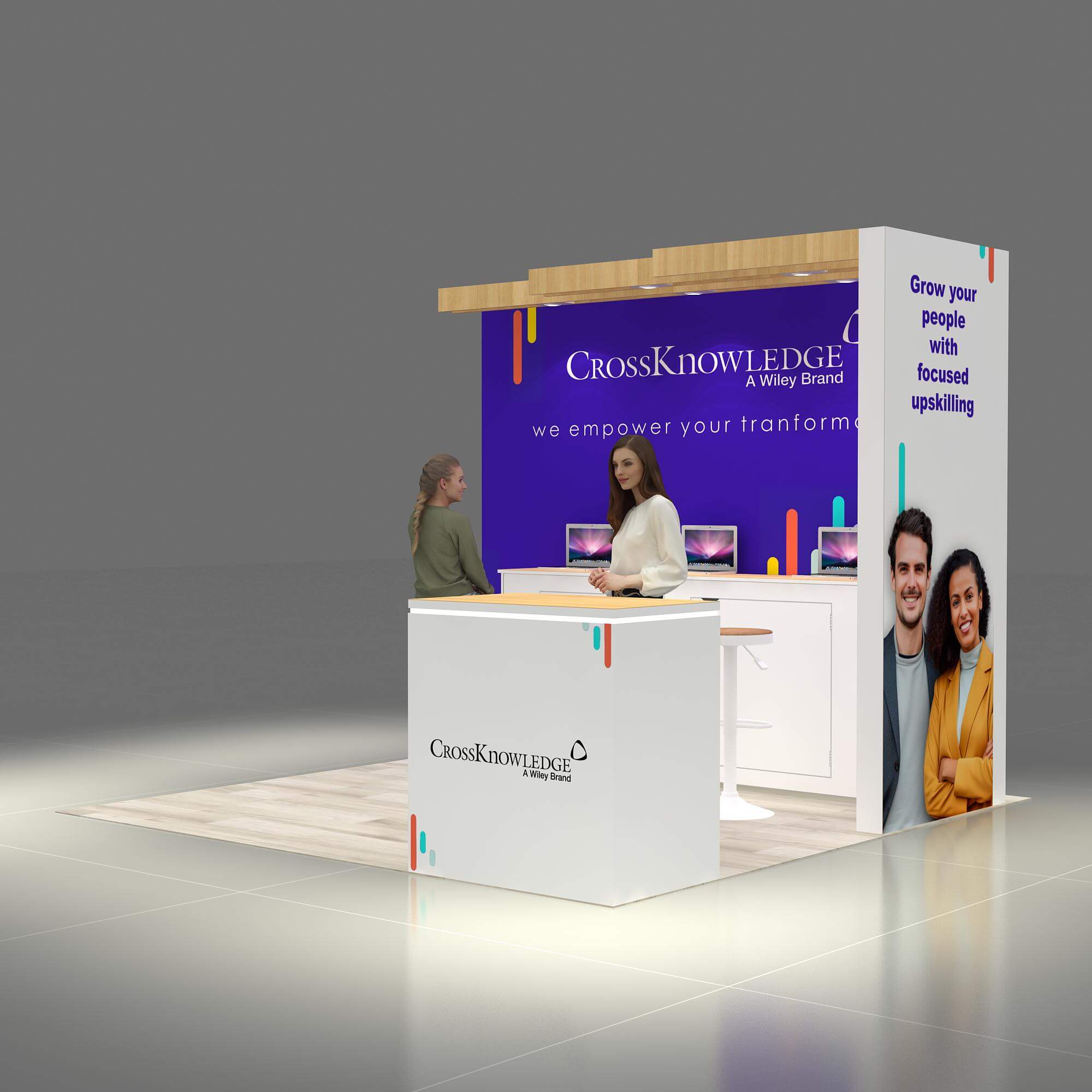 Left Side Perspective View - RLU1010 39: Amazing and robust 10x10 trade show booth rentals