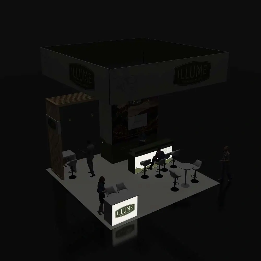YRLU2020 154 ILLUME Booth Design Backlit View