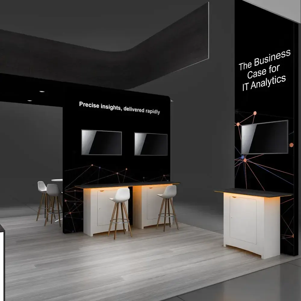 Demo Counter - 20x20 Booth Rental Design - YRLU2020 156