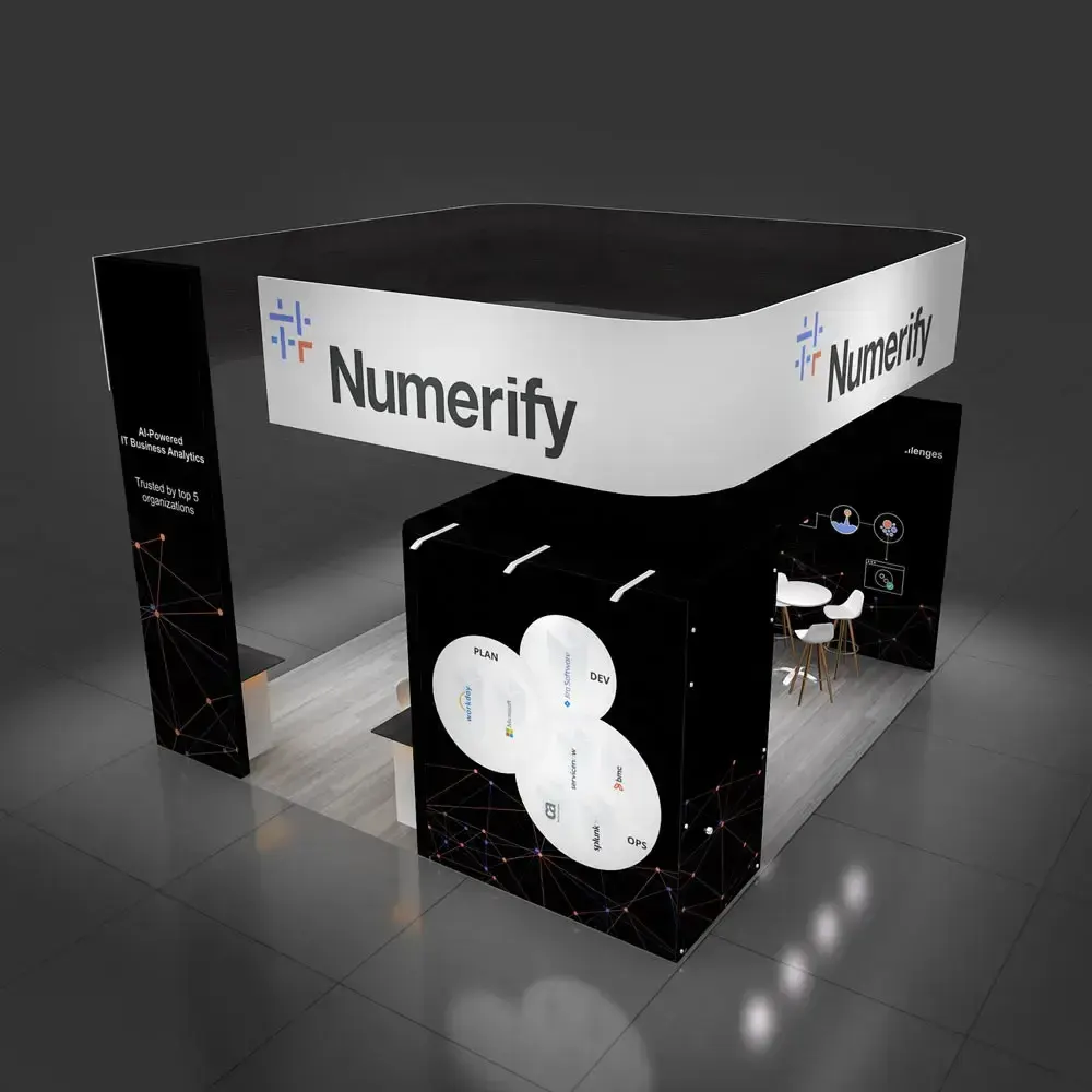 Right Side View - 20x20 Booth Rental Design - YRLU2020 156