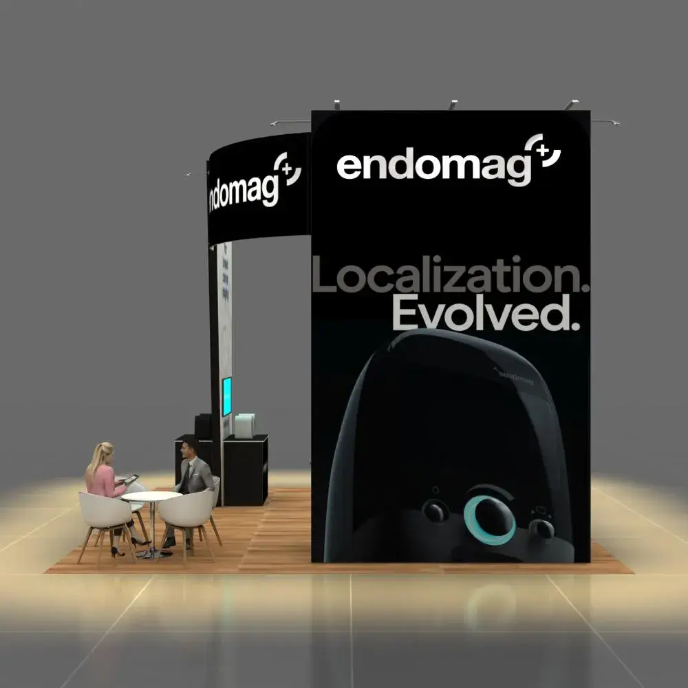 Right Side Perspective View – YRLU2020 181: Stunning 20x20 Custom Trade Show Exhibit Rental Experience