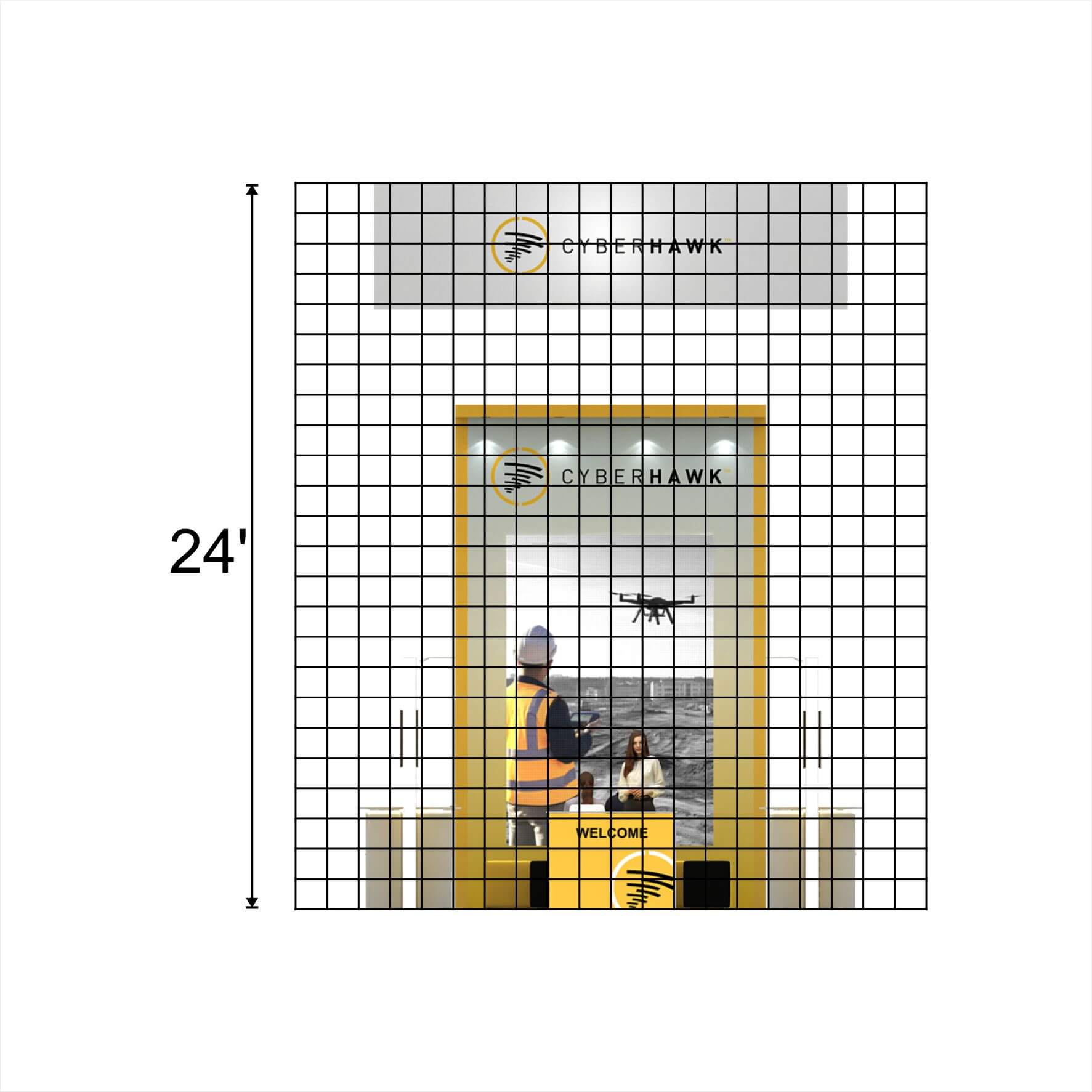 YRLU2020 44 Booth Design Cyber Hawk Elevation