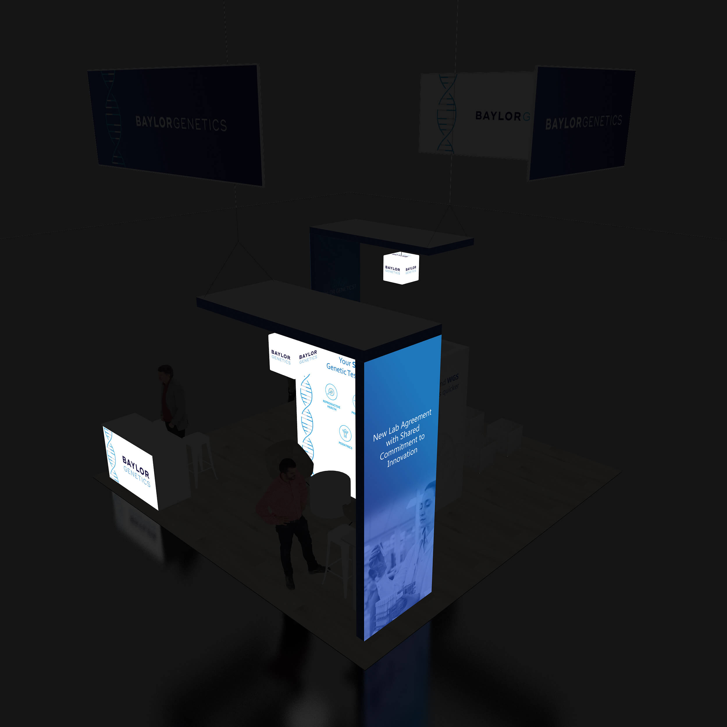 GRLU2020 120 Booth Design - backlit view 2backlit view 1