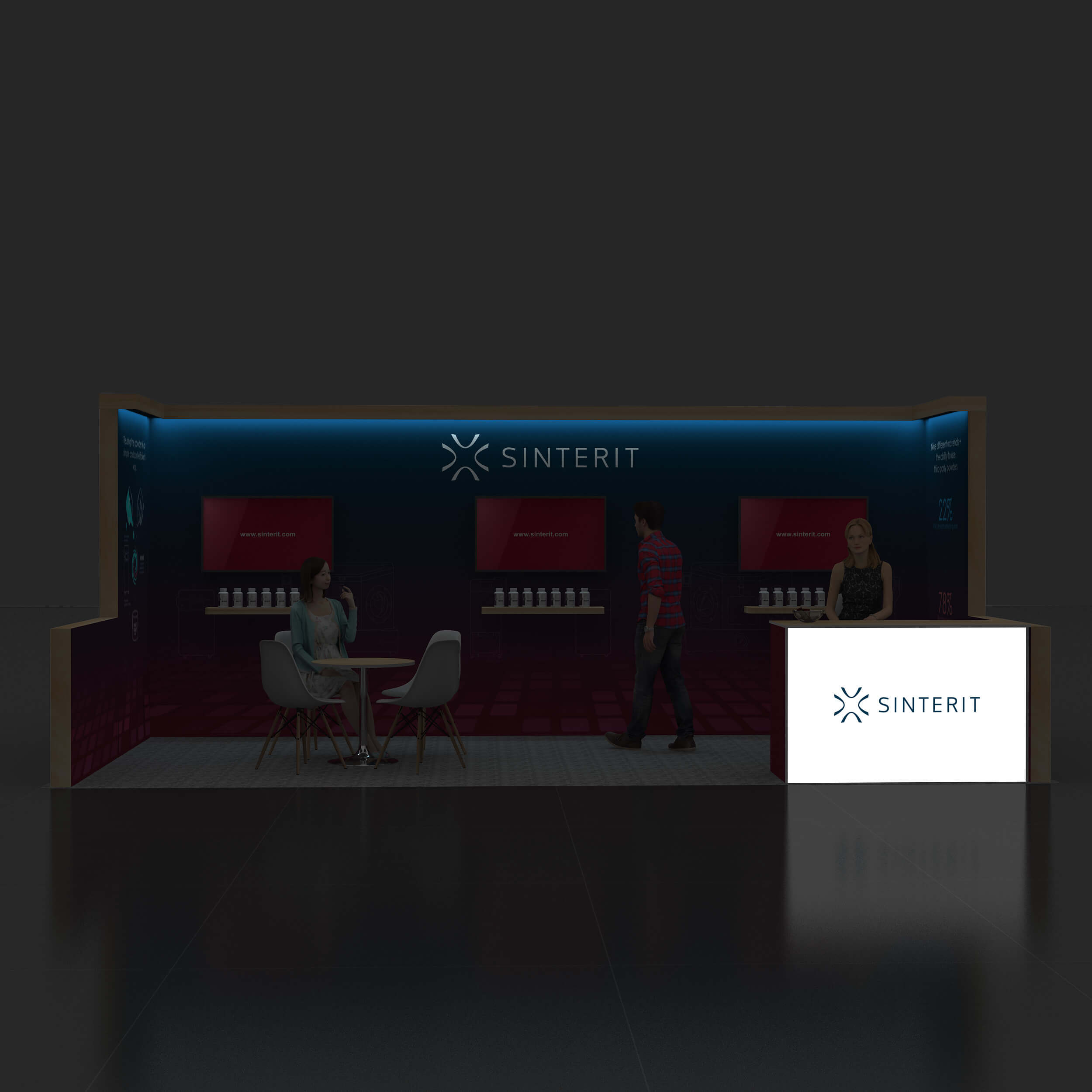 Backlit View - GRCR1020 13: Count on Exponents for attention-grabbing 10x20 trade show booth rentals