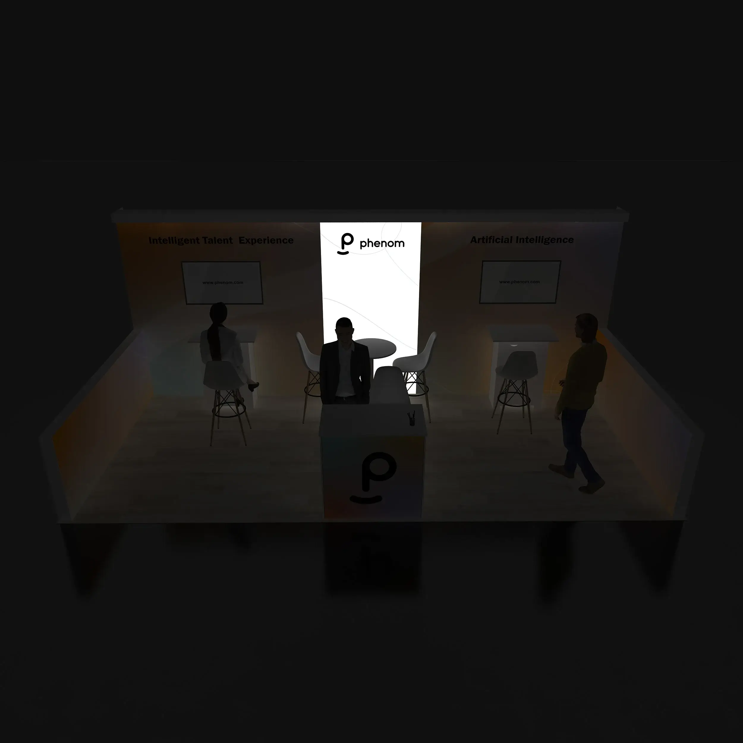 Backlit View - RL1020 33: Awe-inspiring 10x20 trade show booth rentals