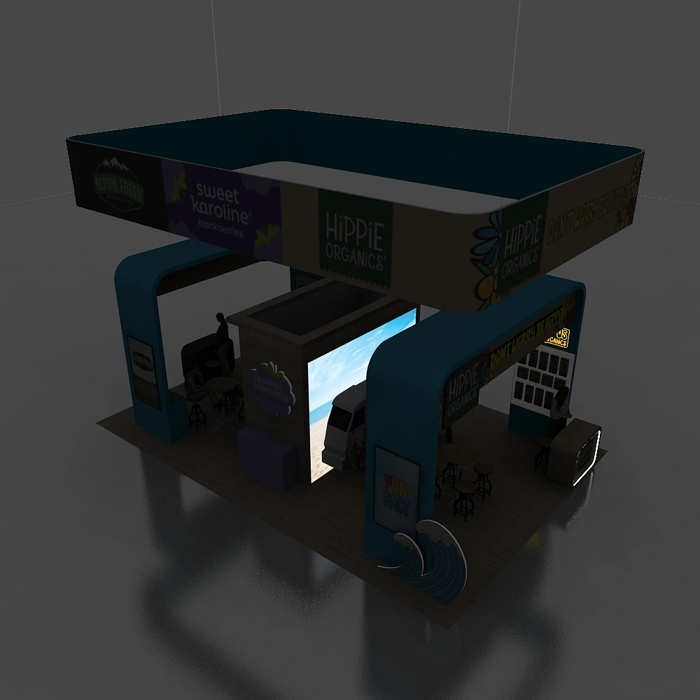 Backlit View BRLU2030 13: 20x30 booth Design