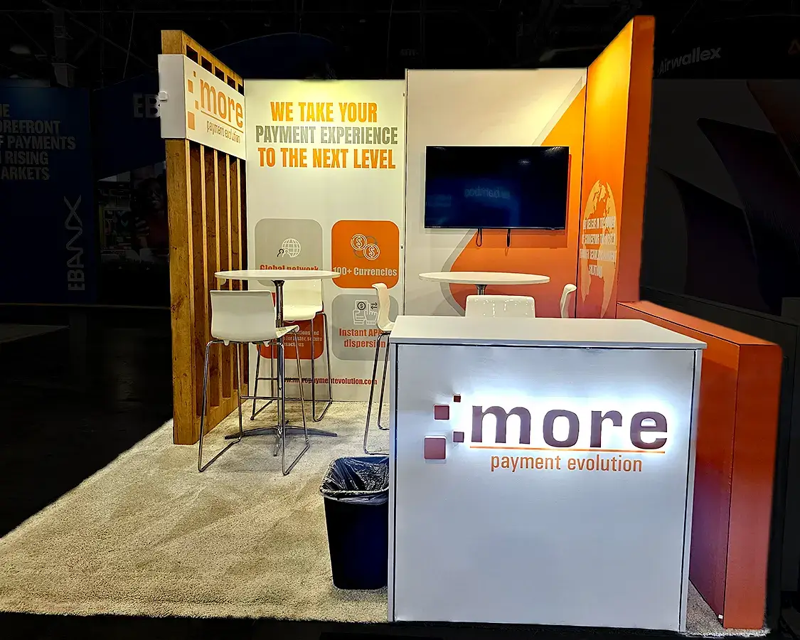 10x10 Trade Show Exhibit AT Money 20/20 2023, Las Vegas