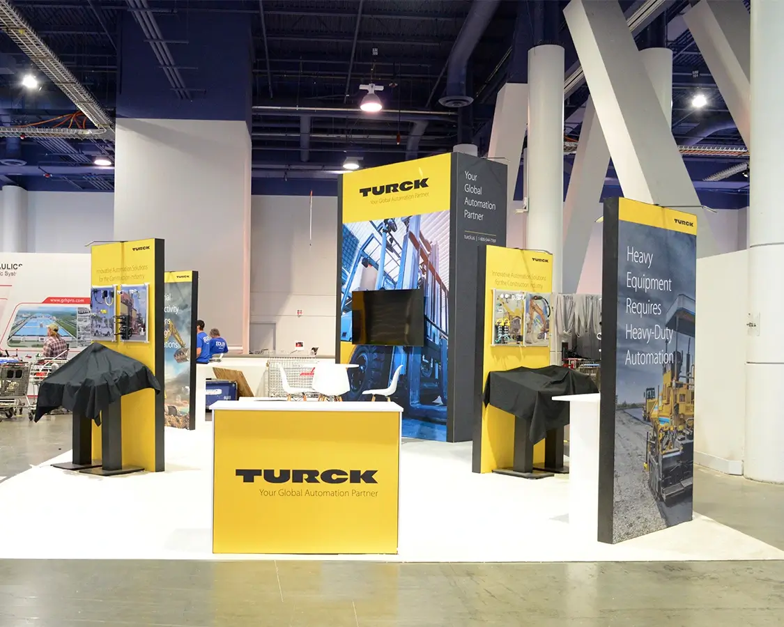 20x30 Exhibition Stand Rentals for Turck Inn at Con Expo-Con/AGG, Designed and Built By Exponents in Las Vegas