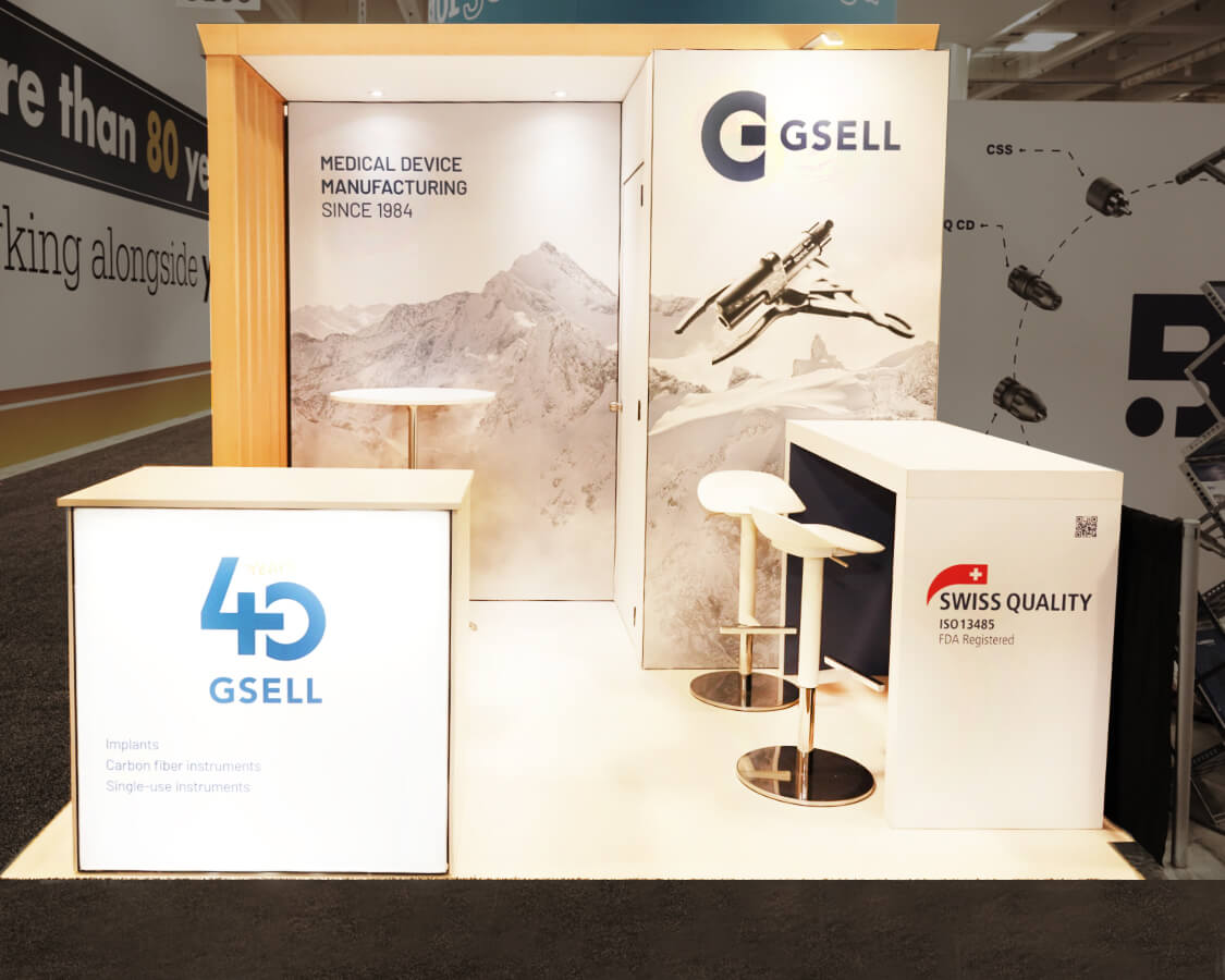 Impressive turnkey 10x10 booth rentals for AAOS shows