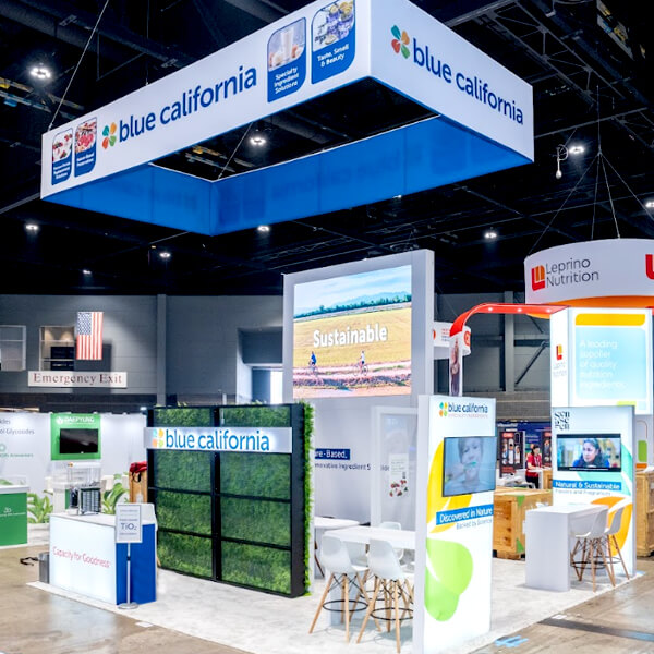 20'x20' Blue California trade show booth