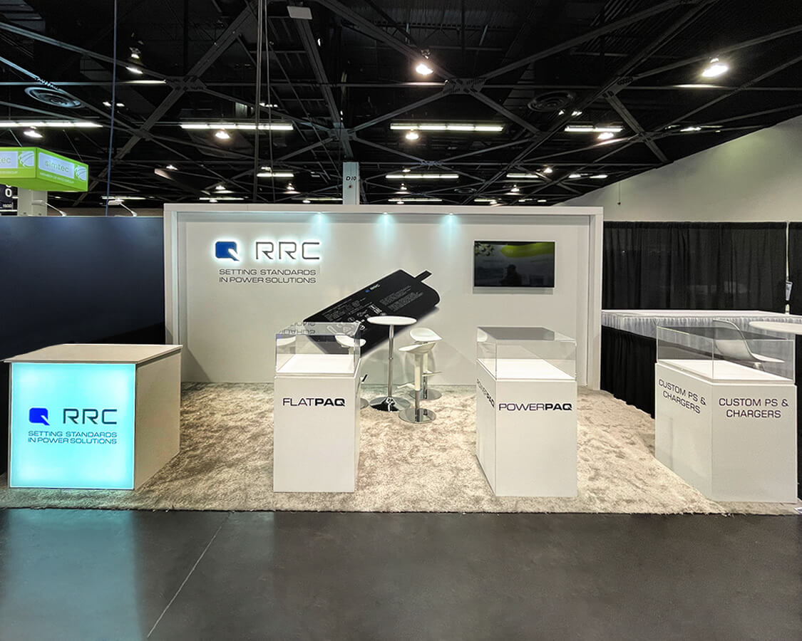 10x20 Trade Show Display Rental at MD & M West 2024, Designed and Built by Exponents in Anaheim