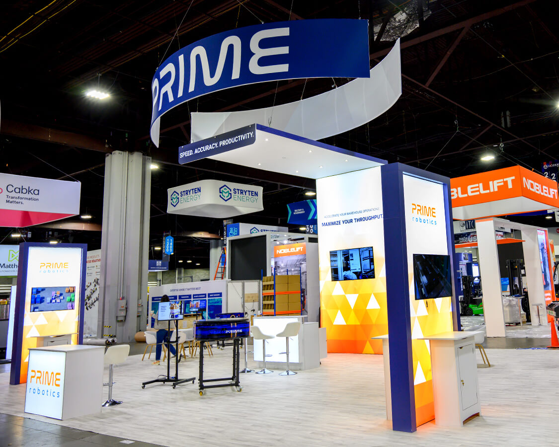 Prime robotics trade show booth