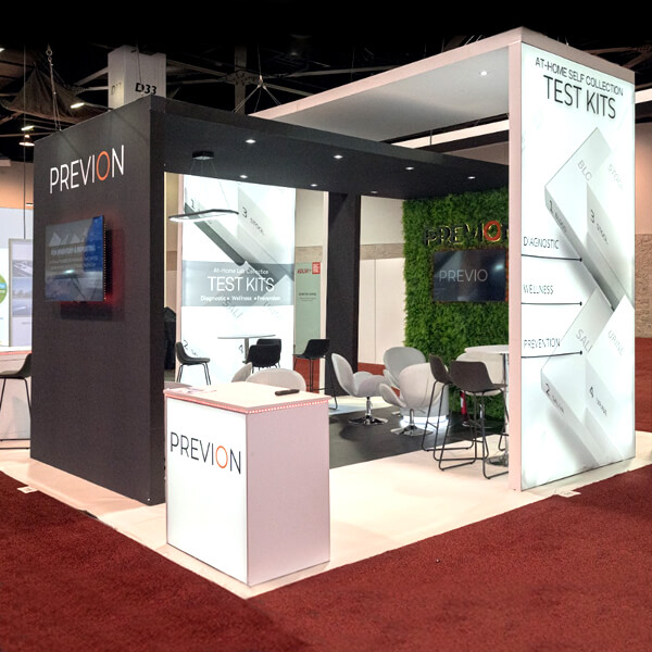 Previon 20'x20' rental booth