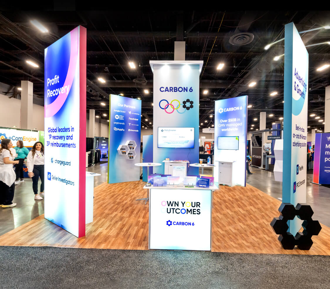 Carbon 6 - 20×20 Trade Show Display Rental AT Prosper Show Carbon 6 - 20×20 Trade Show Display Rental AT Prosper Show