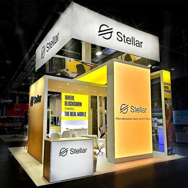 Stellar Development Foundation 20'x20' Trade show booth rental