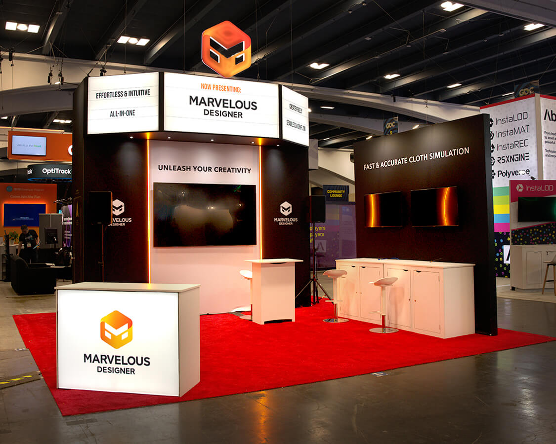 Marvelous - 20×20 Trade Show Booths AT GDC Show 2024, San Francisco, CA