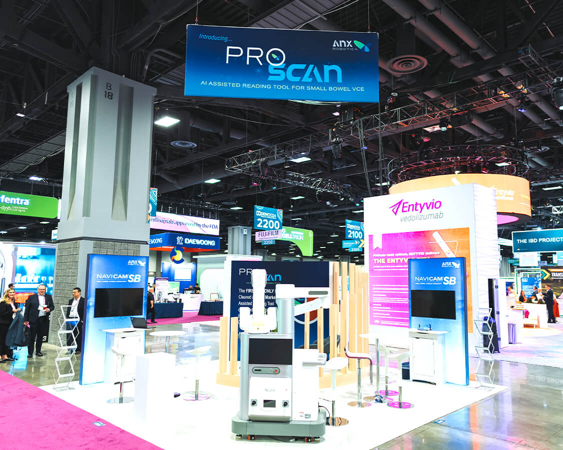 ANX Robotica, Avant-garde 20x20 trade show rental booth ANX Robotica, Avant-garde 20x20 trade show rental booth