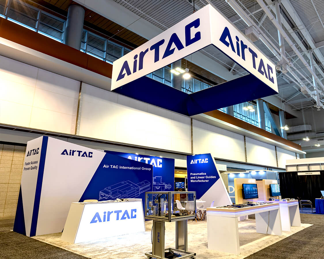 20x20 Exhibit Booth Rental for Airtac At Car Wash, Designed and Built By Exponents in Nashville