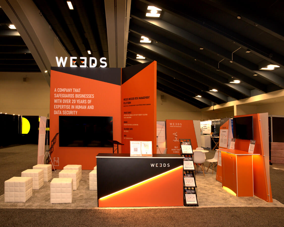 20×20 Exhibit Booth Rental for Weds at RSA Show, Designed and Built By Exponents in San Francisco