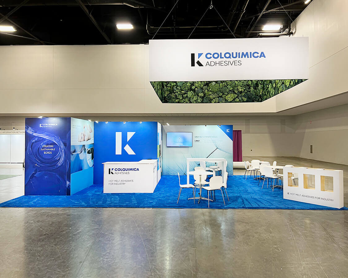 20x30 Trade Show Exhibit for Colquimica At IDEA, Designed and Built By Exponents in Miami