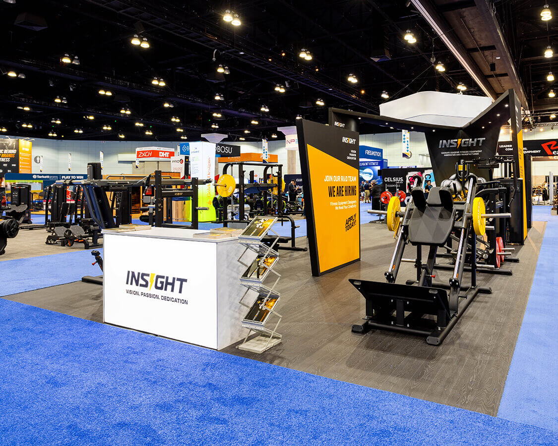 Insight Fitness - 20×50 Exhibition Booth Rentals AT IHRSA Show 2024, Los Angeles, California