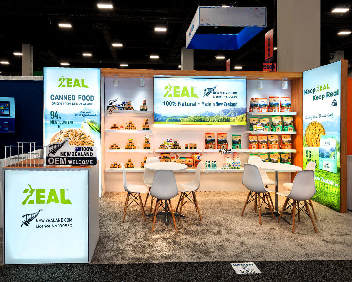 Zeal - 10×20 Trade Show Booth Rentals AT Superzoo Show 2024, Las Vegas, NV Zeal - 10×20 Trade Show Booth Rentals AT Superzoo Show 2024, Las Vegas, NV