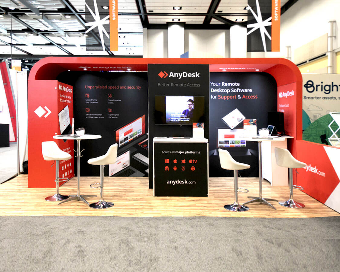 Avant-garde 10x20 trade show rental booth Avant-garde 10x20 trade show rental booth