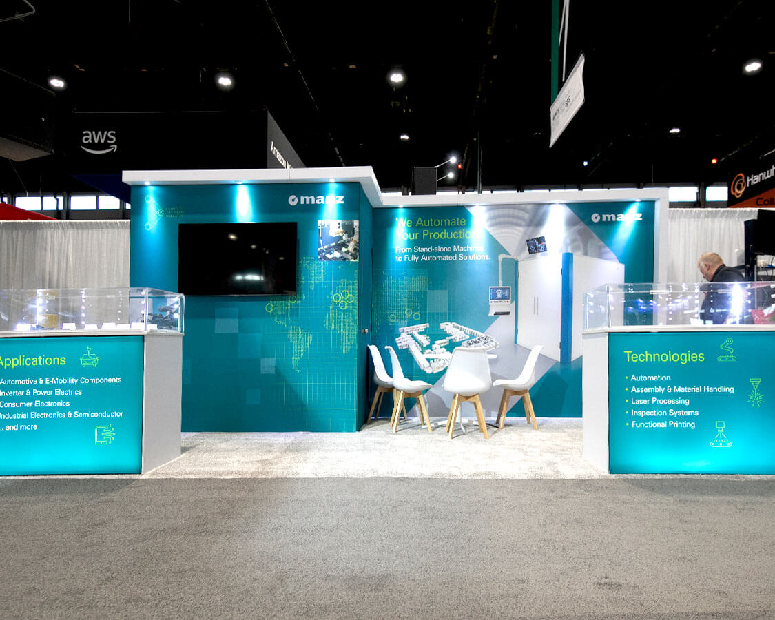 Impressive turnkey 10x20 booth rentals