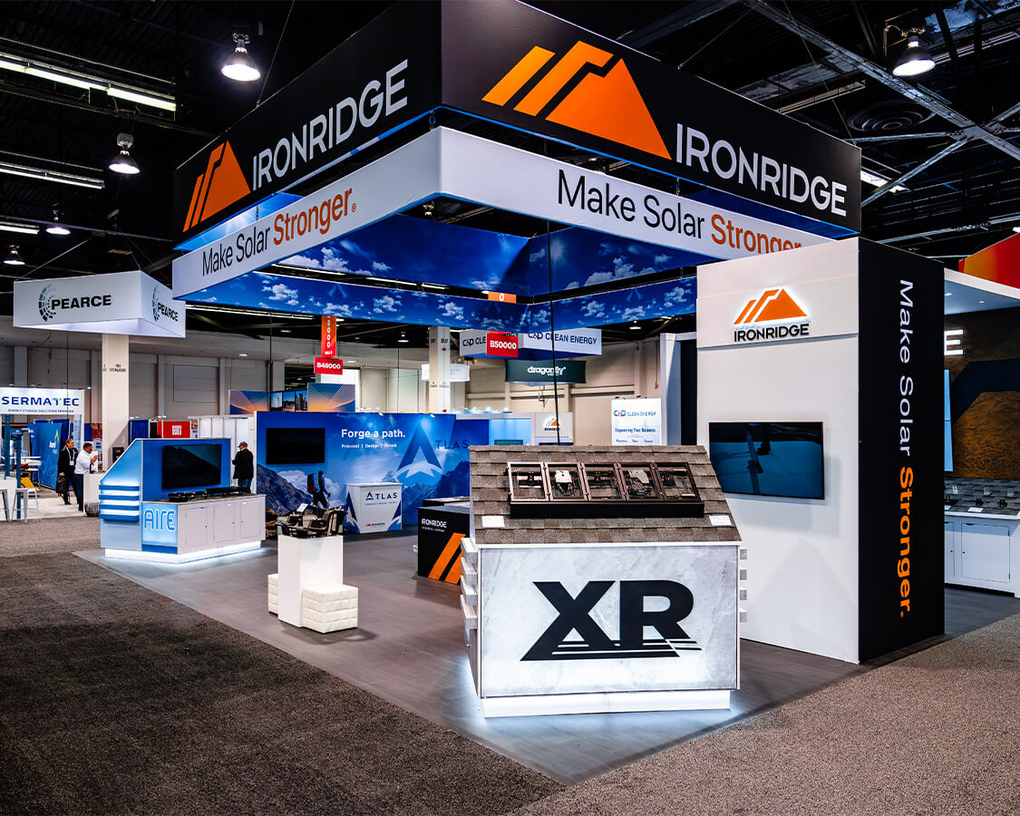 Ironridge, Amazing and robust 40x30 trade show booth rentals