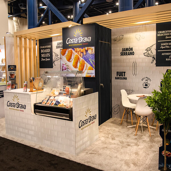 10x30 Booth Rental for Costabrava At Iddba, Designed and Built By Exponents in Houston