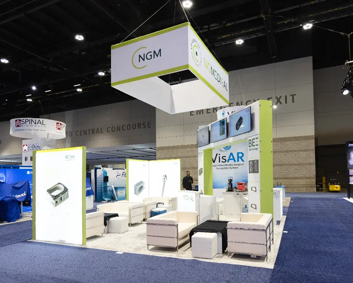20x20 Exhibit Rental for NGM at NASS, Designed and Built by Exponents in Chicago