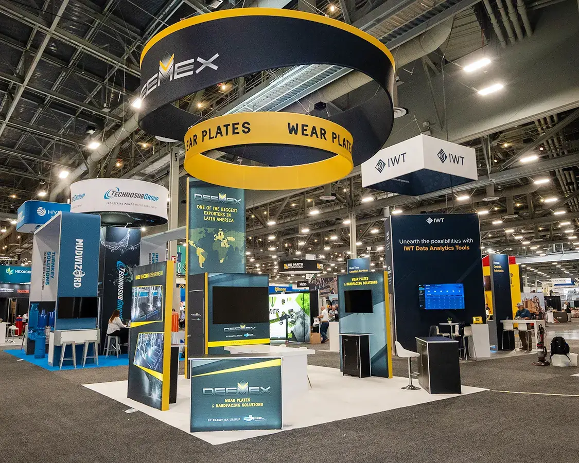 20x20 Trade Show Exhibit for Deemex at MINExpo, Designed and Built by Exponents in Las Vegas, NV 20x20 Trade Show Exhibit for Deemex at MINExpo, Designed and Built by Exponents in Las Vegas, NV