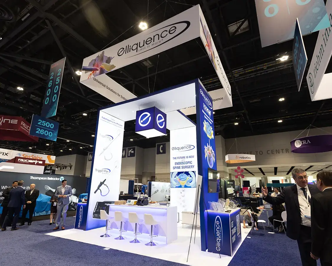 20x20 Booth Rental for Elliquence at NASS, Designed and Built by Exponents in Chicago