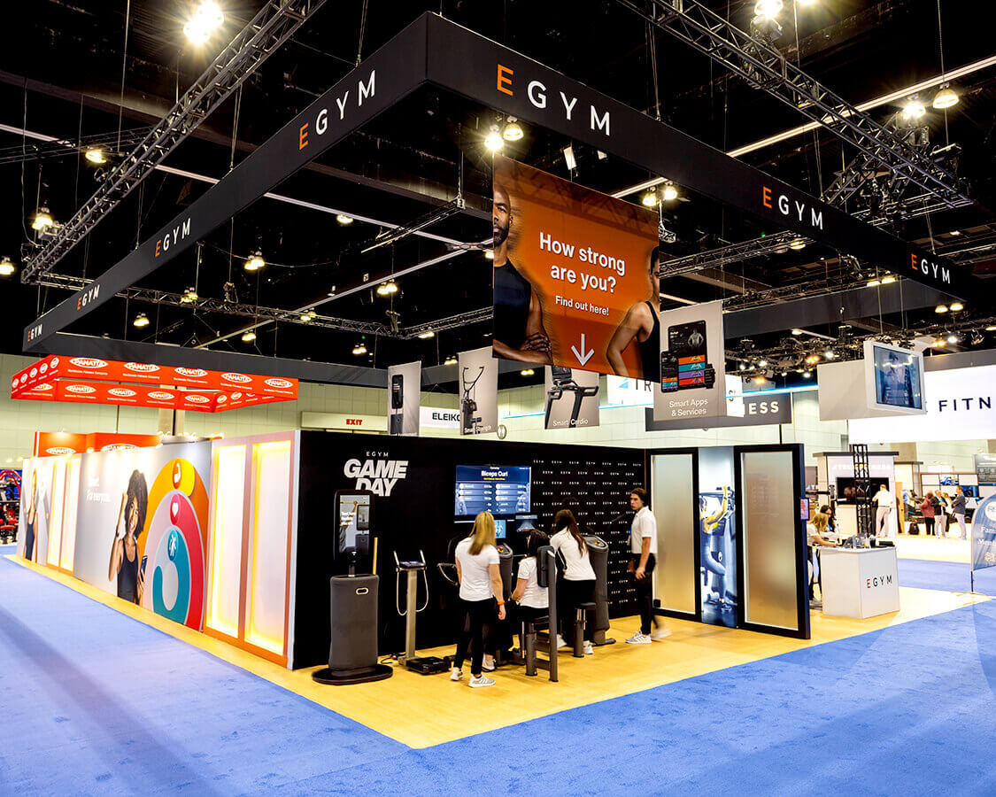 40×60 Trade Show Exhibit for EGYM At IHRSA, Designed and Built By Exponents in Los Angeles 40×60 Trade Show Exhibit for EGYM At IHRSA, Designed and Built By Exponents in Los Angeles
