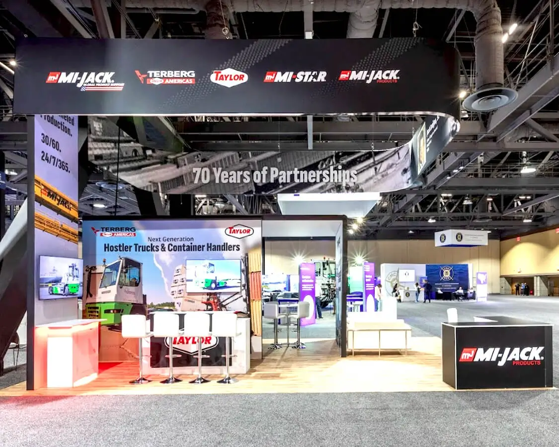 20×30 Exhibition Stands Rental for MI-Jack at IANA Show,, Designed and Built By Exponents in Long Beach