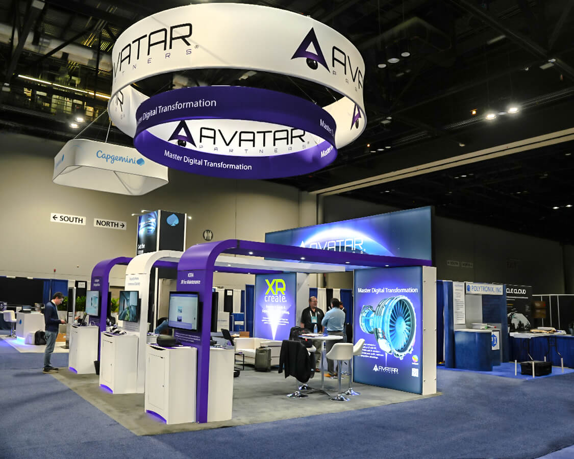 20×20 Trade Show Booth for Arvatar At I/ITSEC, Designed and Built By Exponents in Orlando