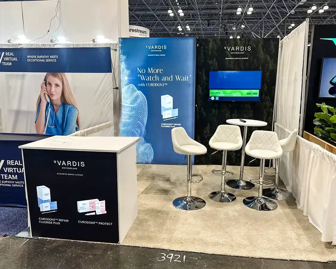 10x10 Trade Show Exhibit Rental for Vvrdis at GNYDM 2024, Designed and Built By Exponents in New York City, NY