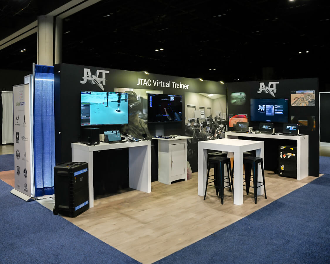 10×20 Trade Show Exhibit Rental for Xiphos At I/ITSEC, Designed and Built By Exponents in Orlando