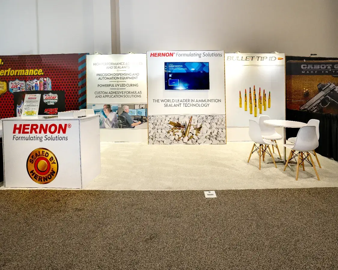 10×20 Trade Show Exhibit for Hernon at Shot Show, Designed and Built By Exponents in Las Vegas