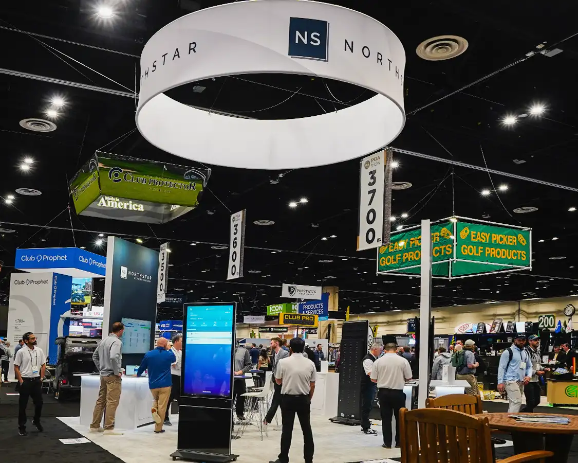 20x20 Trade Show Exhibit for Global North Star at PGA Show, Designed and Built by Exponents in Orlando, FL