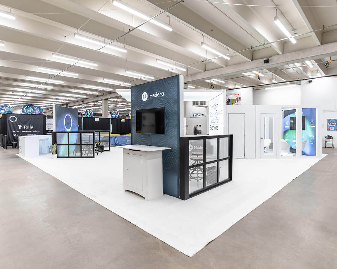Hedera - 40×40 Trade Show Booth Rental AT ETH Denver 2023, Denver CO